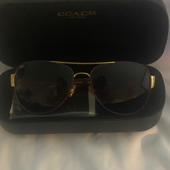 Coach Black and Gold Sunglasses - Picture 1 of 6